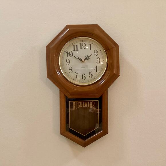 Vintage Schoolhouse Octagon Wall Clock - Picture 1 of 8